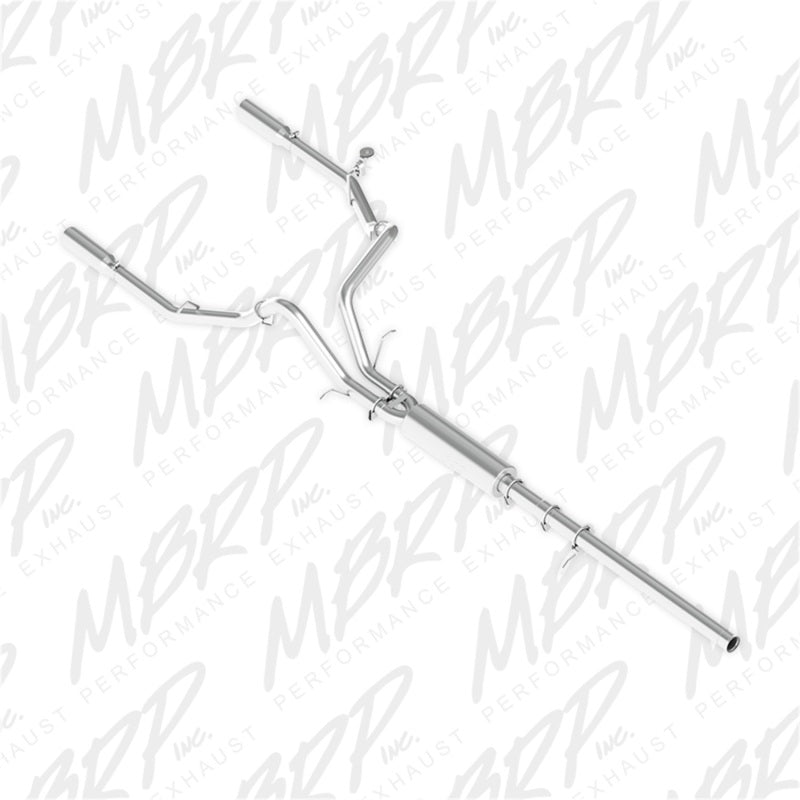 MBRP 14 Chevy/GMC 1500 Silverado/Sierra 4.3L V6/5.3L V8 Dual Split Rear Alum 3in Cat Back Exhaust.