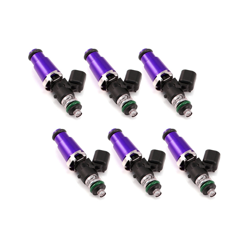 Injector Dynamics 1340cc Injectors - 60mm Length - 14mm Purple Top - 14mm Lower O-Ring (Set of 6).