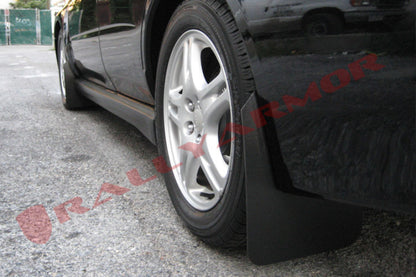 Rally Armor 02-07 Subaru WRX/STI/RS/2.5i (wagons req mod) Basic Black Mud Flap w/ Black Logo.