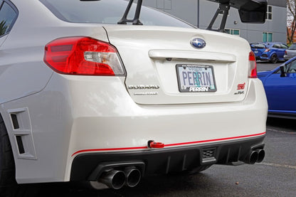 Perrin 15-19 Subaru WRX/STI Tow Hook Kit (Rear) - Red.