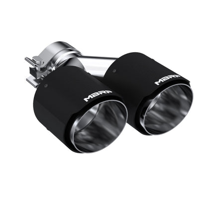 MBRP Universal Carbon Fiber Dual Tip 4in OD/2.5in Inlet.