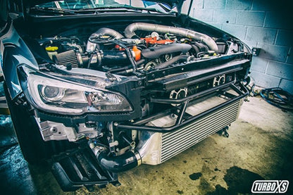 Turbo XS FMIC 2015-2017 Subaru STi - Wrinkle Red Pipes.