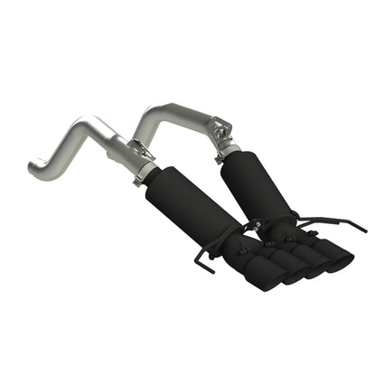 MBRP 14-19 Chevy Corvette V8 6.2L 3in Black Dual Cat Back w/ 4in Quad Dual Wall Tips.