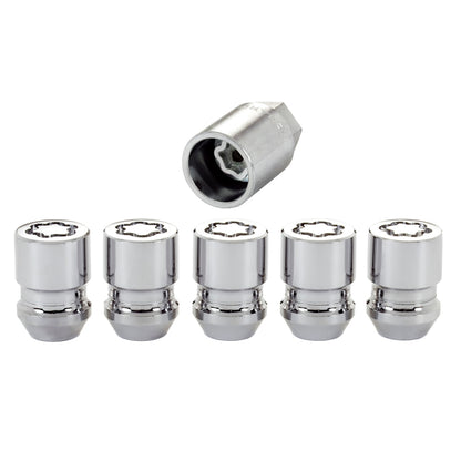 McGard Wheel Lock Nut Set - 5pk. (Cone Seat) M12X1.25 / 3/4 Hex / 1.28in. Length - Chrome.