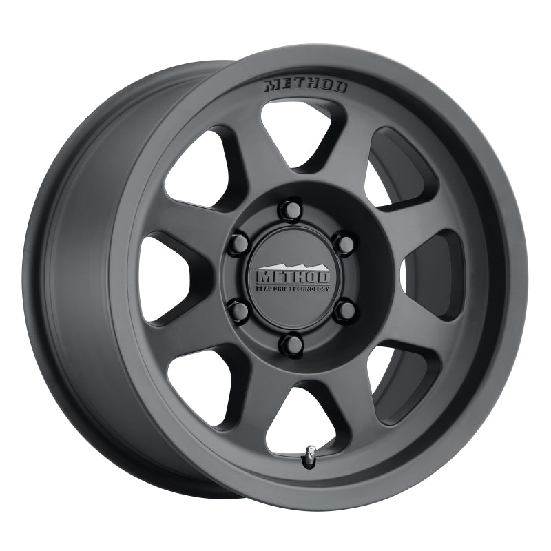 Method MR701 17x8.5 0mm Offset 6x5.5 106.25mm CB Matte Black Wheel.