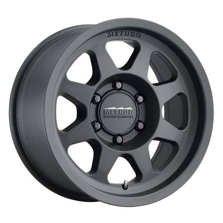 Method MR701 17x8.5 0mm Offset 6x5.5 106.25mm CB Matte Black Wheel.