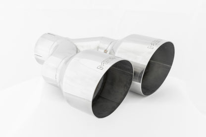 MBRP Universal T304 SS Dual Tip 4in OD/2.5in Inlet.