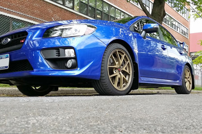 Rally Armor 15+ Subaru WRX & STi Sedan Only UR Black Mud Flap w/ Light Blue Logo.