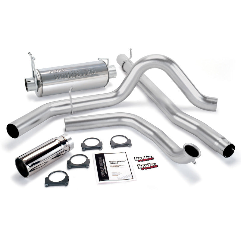 Banks Power 99-03 Ford 7.3L Monster Exhaust System - SS Single Exhaust w/ Chrome Tip.
