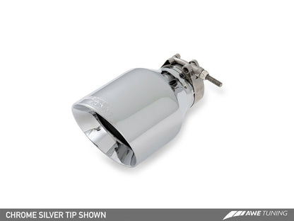 AWE Tuning Track Catback Exhaust - Chrome Silver 90MM Tips | 3020-22016