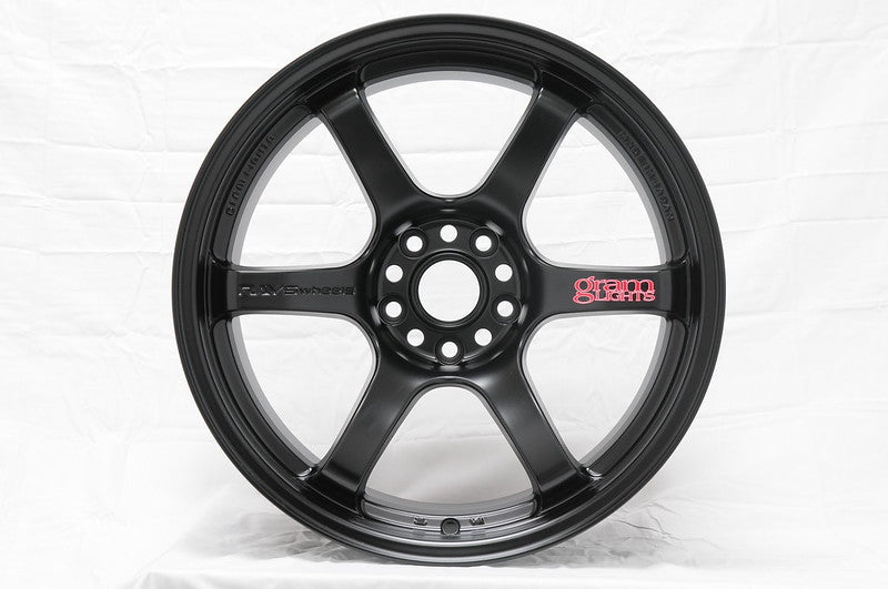 Gram Lights 57DR 19x10.5 +35 5-112 Semi Gloss Black Wheel.