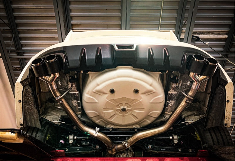 MBRP 15-19 Subaru WRX 2.0L/STI 2.5L 3in Dual Split Rear Exit w/ 3.5in CF Tips - T304 Street Version.