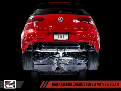 AWE Tuning Track Catback Exhaust - Diamond Black Tips | 3015-43148