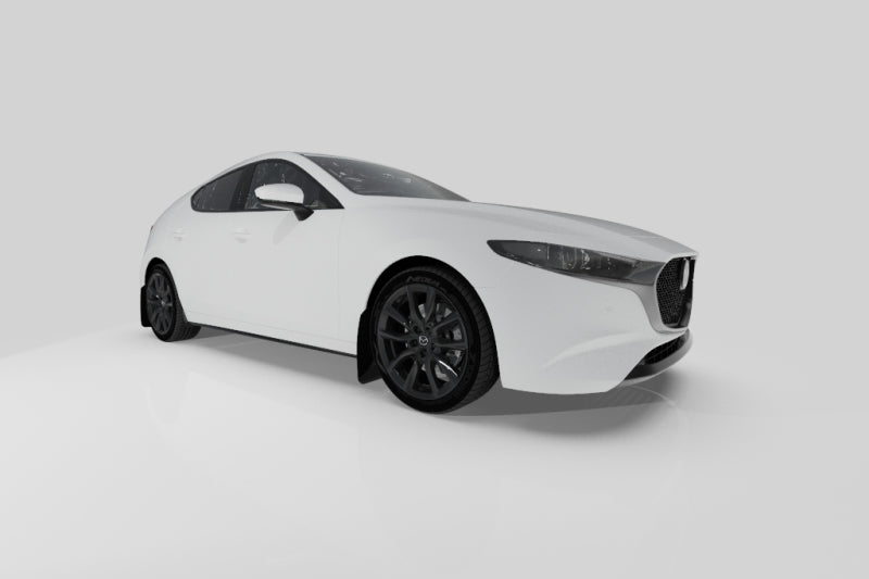 Rally Armor 2019+ Mazda3 GT Sport Hatch UR Black Mud Flap w/ Dark Grey Logo.