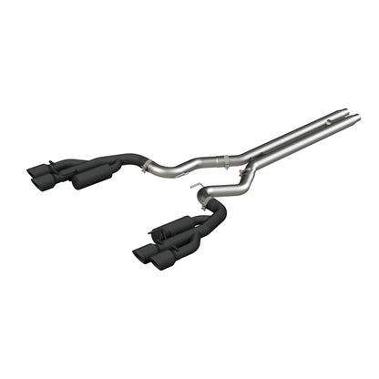 MBRP 18-19 Ford Mustang GT 5.0 3in Cat Back Quad Tip Race Version - Black.