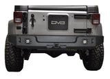 DV8 Offroad 07-18 Jeep Wrangler JK Full Length Rear Bumper w/ Light Holes.