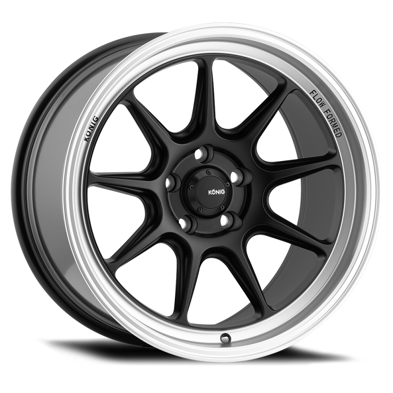 Konig Countergram 15x8 4x100 ET25 Matte Black / Matte Machined Lip.