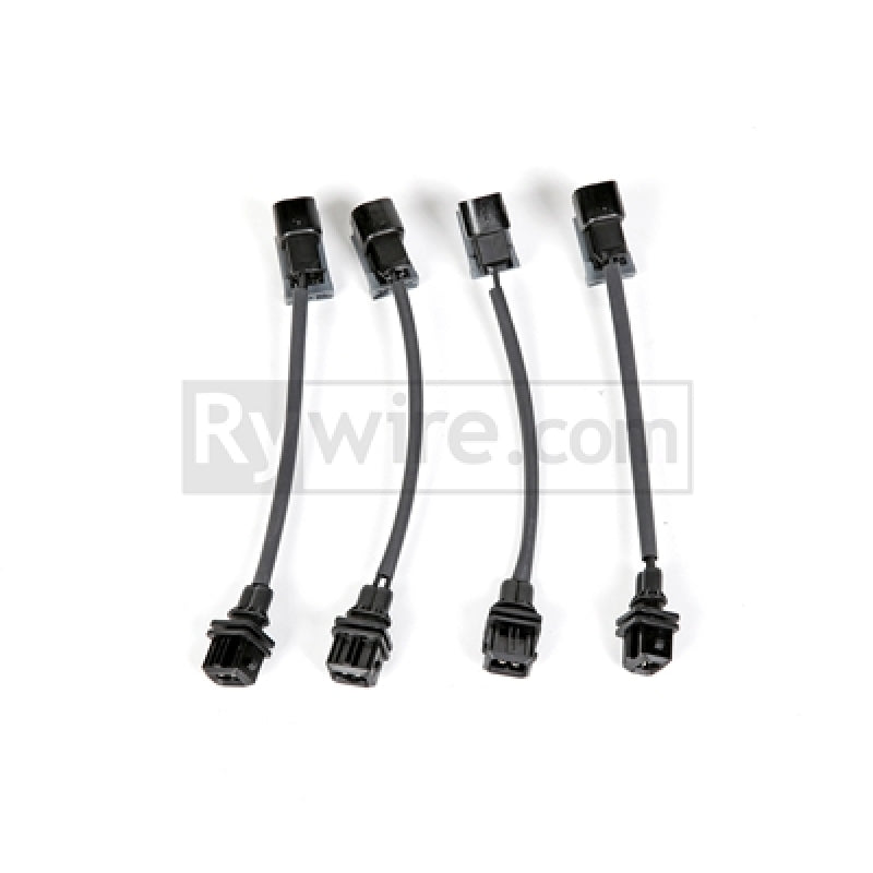Rywire OBD1 Harness to Injector Dynamics (EV14) Injector Adapters.