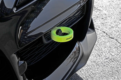 Perrin 2020 Toyota Supra Tow Hook Kit (Front) - Neon Yellow.