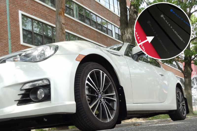 Rally Armor 13+ Subaru BRZ / 13+ Scion FR-S UR Black Mud Flap w/ Grey Logo.