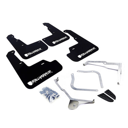 Rally Armor 15+ Subaru WRX & STi Sedan Only UR Black Mud Flap w/ White Logo and Altered Font.