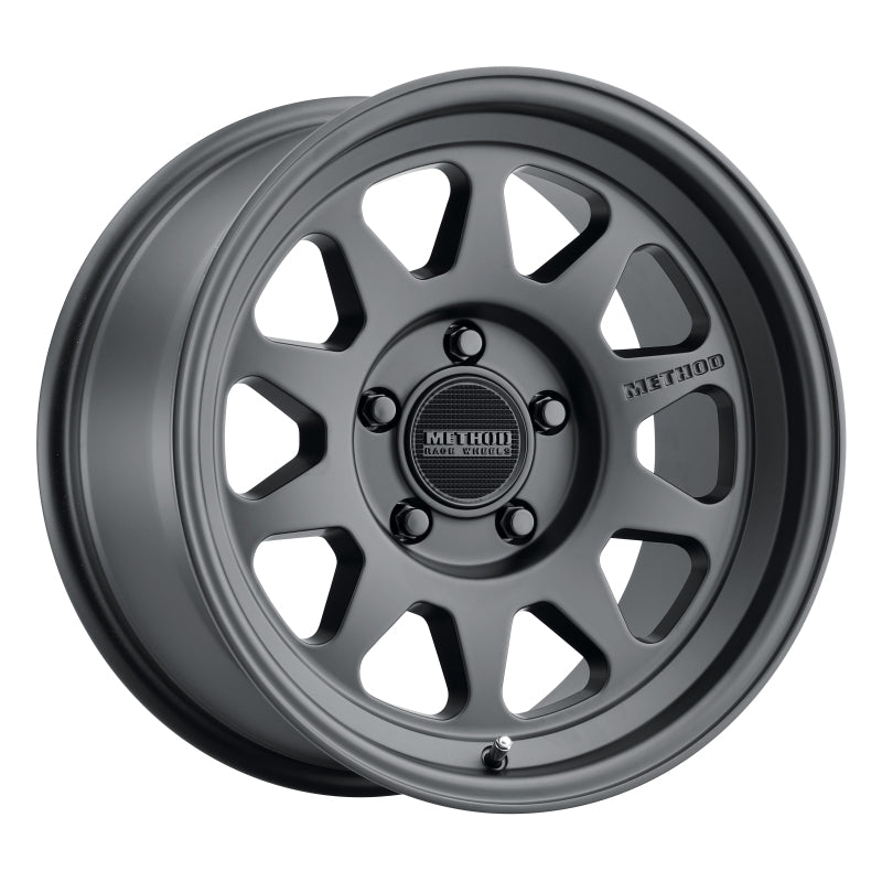 Method MR316 17x8.5 0mm Offset 5x5 71.5mm CB Matte Black Wheel.
