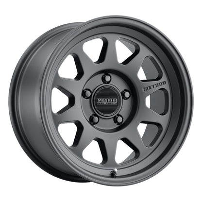 Method MR316 17x8.5 0mm Offset 5x5 71.5mm CB Matte Black Wheel.