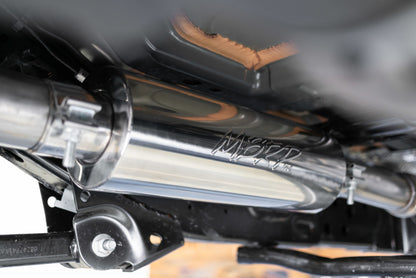 MBRP 18-20 Jeep Wrangler JL 2.5in Single Rear Exit Cat Back Exhaust - Aluminum.
