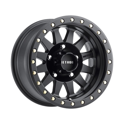 Method MR304 Double Standard 15x10 -50mm Offset 5x4.5 83mm CB Matte Black Wheel.