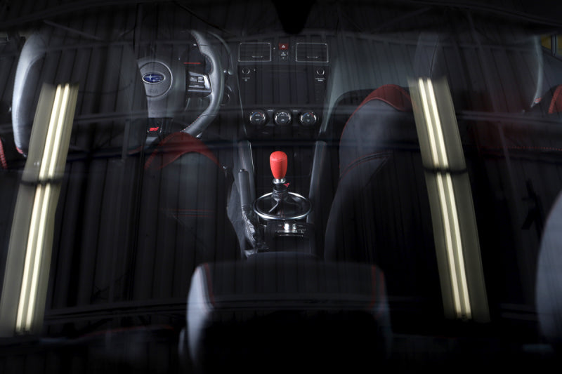 GrimmSpeed Shift Knob Stainless Steel - Subaru 5 Speed and 6 Speed Manual Transmission - Red.