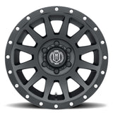 ICON Compression 17x8.5 6x5.5 0mm Offset 4.75in BS 106.1mm Bore Satin Black Wheel.