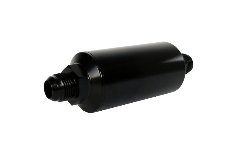 Aeromotive In-Line Filter - AN -10 size Male - 10 Micron Microglass Element - Bright-Dip Black.