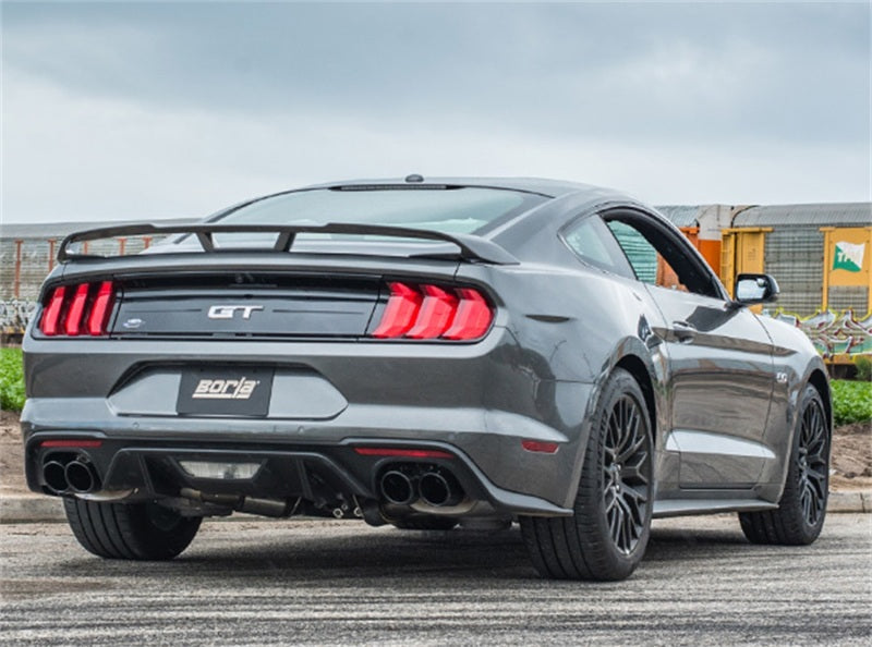 Borla 2018 Ford Mustang GT 5.0L AT/MT 3in ATAK Catback Exhaust Black Chrome Tips w/ Valves.