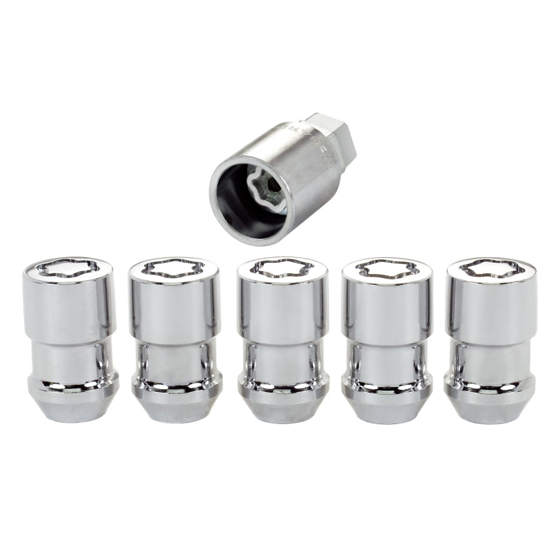 McGard Wheel Lock Nut Set - 5pk. (Cone Seat) 1/2-20 / 3/4 &13/16 Dual Hex / 1.46in. Length - Chrome.