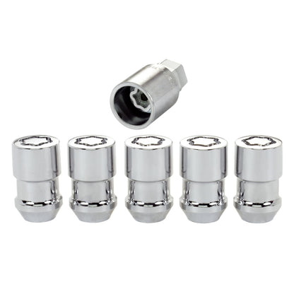 McGard Wheel Lock Nut Set - 5pk. (Cone Seat) 1/2-20 / 3/4 &13/16 Dual Hex / 1.46in. Length - Chrome.