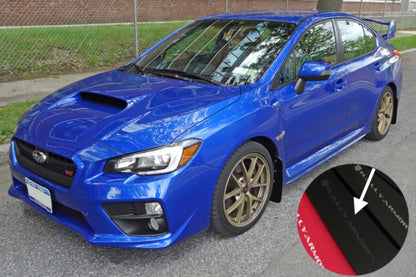 Rally Armor 15+ Subaru WRX & STi Sedan Only UR Black Mud Flap w/ Grey Logo.