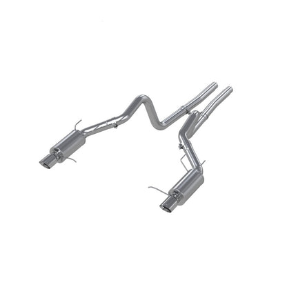 MBRP 11-14 Ford Mustang GT 5.0L Dual Split Rear Street Version T409 3in Cat Back Exhaust System.