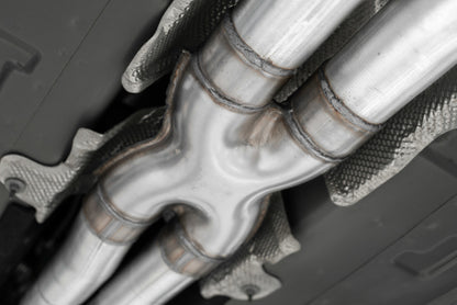 MBRP T304 SS 3in Dual Rear Catback CF Quad Tips - Street | S71153CF