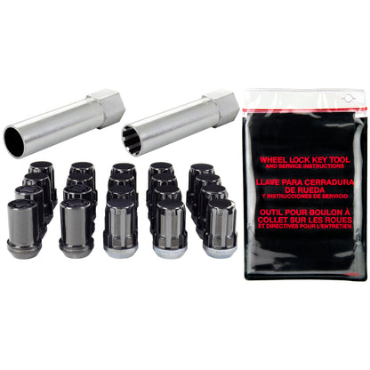 McGard SplineDrive Tuner 5 Lug Install Kit w/Locks & Tool (Cone) M12X1.5 / 13/16 Hex - Blk.