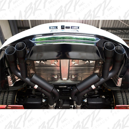 MBRP 18-20 Ford Mustang GT 2.5in Black Coated Non Active Dual Axle Back Exhaust - 4in Dual Wall Tips.