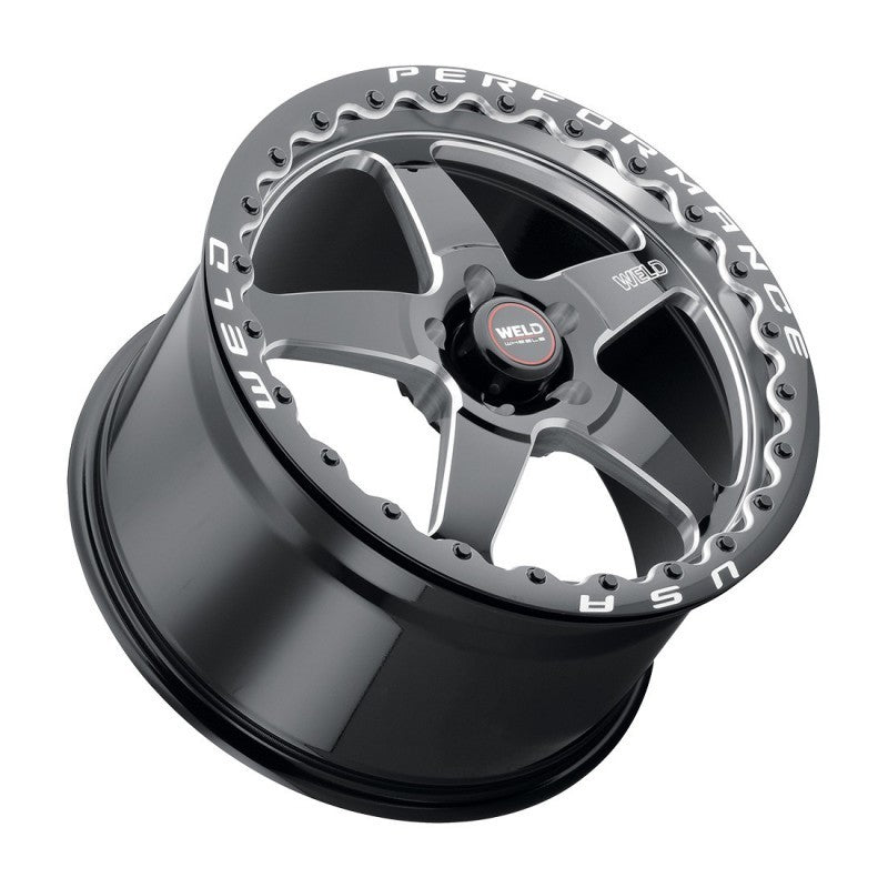 Weld S904 17x10 Ventura Beadlock 5x114.3 ET00 BS5.50 Gloss BLK MIL DIA 78.1.