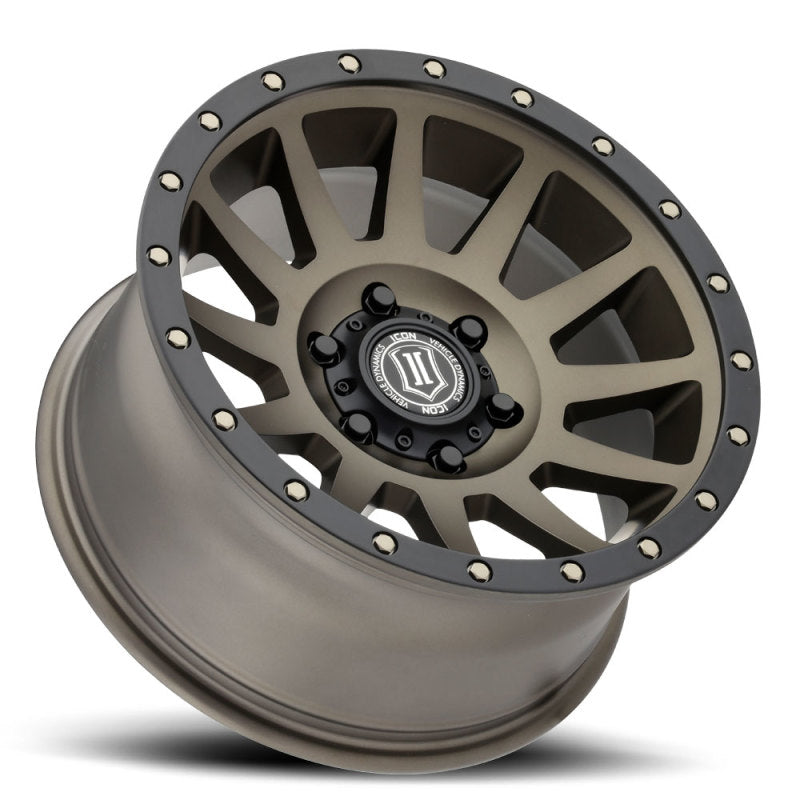 ICON Compression 17x8.5 6x5.5 0mm Offset 4.75in BS 106.1mm Bore Bronze Wheel.