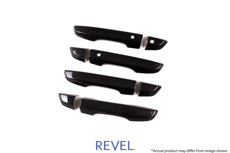 Revel GT Dry Carbon Door Outer Handle Cover (FL/FR/RL/RR) 16-18 Honda Civic - 8 Pieces.