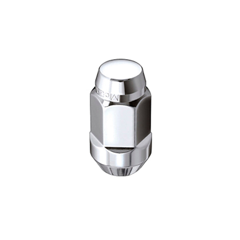 McGard Hex Lug Nut (Cone Seat Bulge Style) M14X1.5 / 22mm Hex / 1.635in. Length (4-Pack) - Chrome.