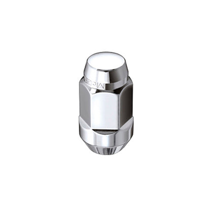 McGard Hex Lug Nut (Cone Seat Bulge Style) M14X1.5 / 22mm Hex / 1.635in. Length (4-Pack) - Chrome.