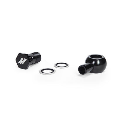 Mishimoto M20 x 5/8 Straight Black Banjo Fitting w/ Bolt.