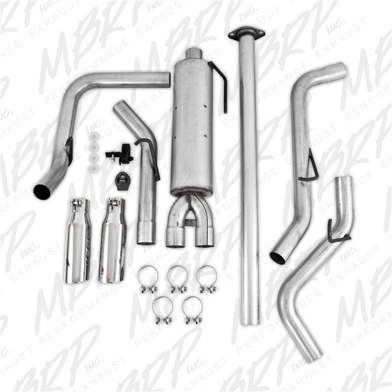 MBRP 05-13 Toyota Tacoma 4.0L EC/CC AL Dual Split Side Cat Back Exhaust.