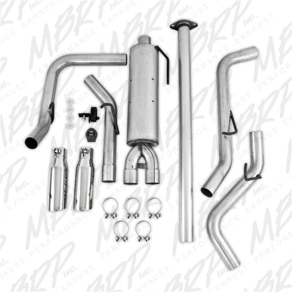 MBRP 05-13 Toyota Tacoma 4.0L EC/CC AL Dual Split Side Cat Back Exhaust.