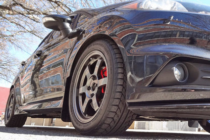 Rally Armor 13+ Ford Fiesta ST Black Mud Flap w/ White Logo.
