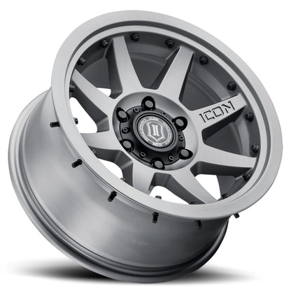 ICON Rebound Pro 17x8.5 6x5.5 0mm Offset 4.75in BS 106.1mm Bore Titanium Wheel.
